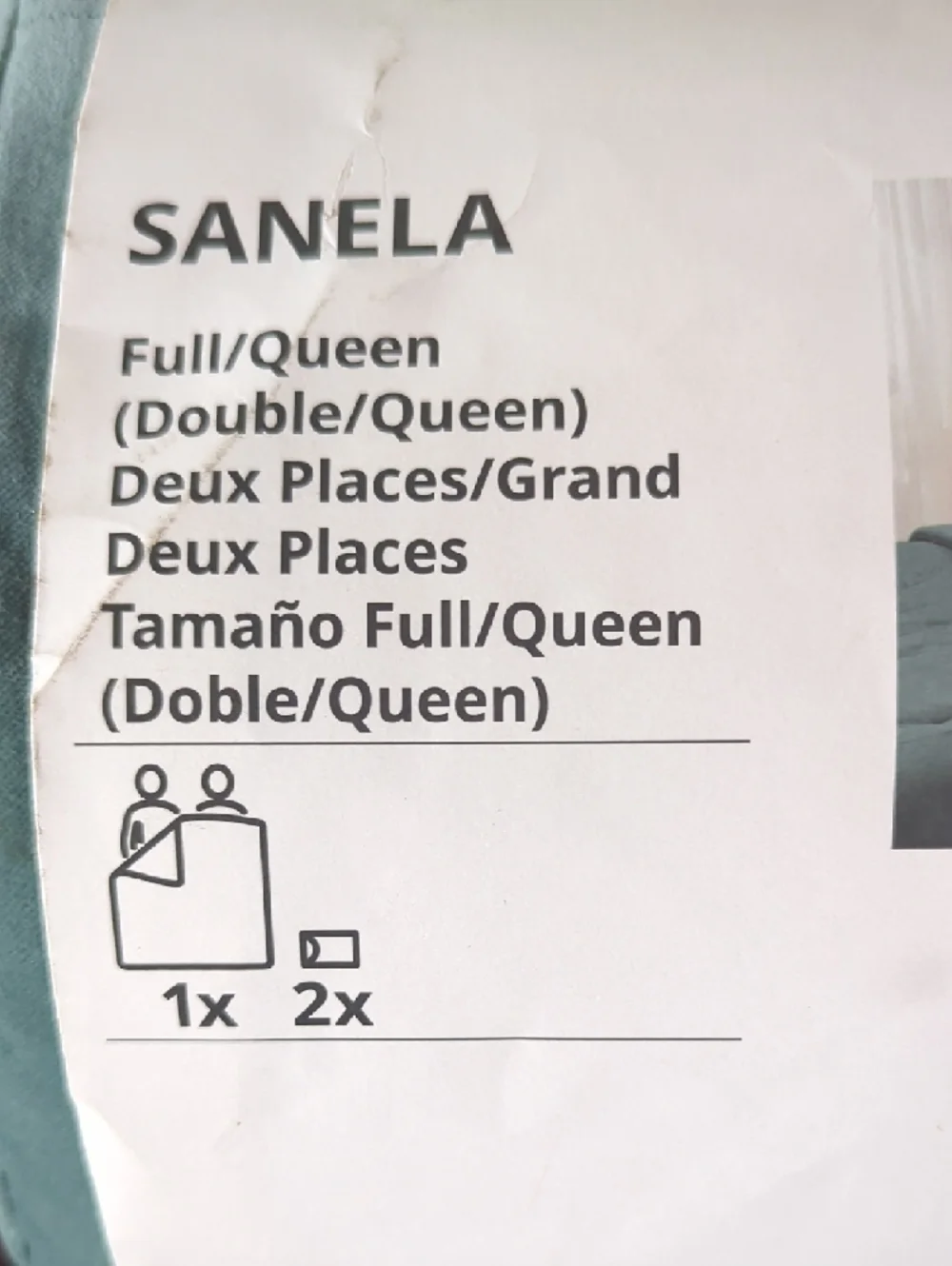 New IKEA SANELA Teal Comforter